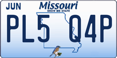 MO license plate PL5Q4P