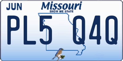 MO license plate PL5Q4Q