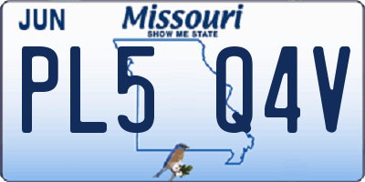 MO license plate PL5Q4V