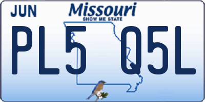 MO license plate PL5Q5L