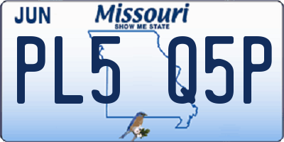 MO license plate PL5Q5P