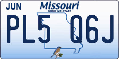 MO license plate PL5Q6J