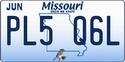 MO license plate PL5Q6L
