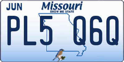 MO license plate PL5Q6Q