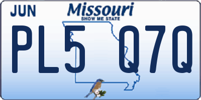 MO license plate PL5Q7Q