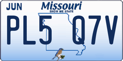 MO license plate PL5Q7V