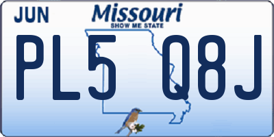 MO license plate PL5Q8J