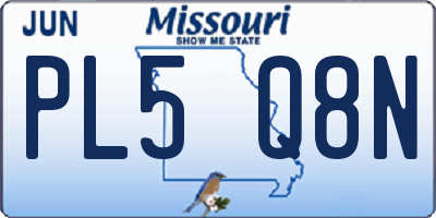 MO license plate PL5Q8N