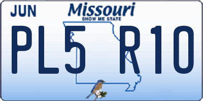 MO license plate PL5R1O