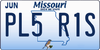 MO license plate PL5R1S