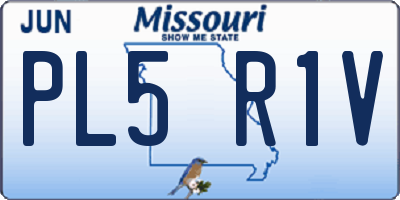 MO license plate PL5R1V
