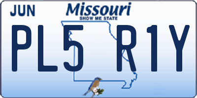 MO license plate PL5R1Y