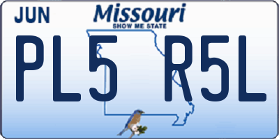 MO license plate PL5R5L