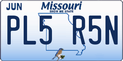 MO license plate PL5R5N