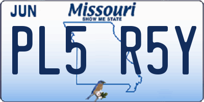 MO license plate PL5R5Y