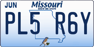 MO license plate PL5R6Y