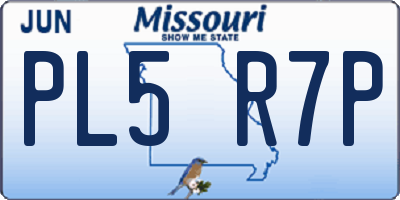 MO license plate PL5R7P