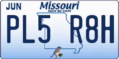 MO license plate PL5R8H