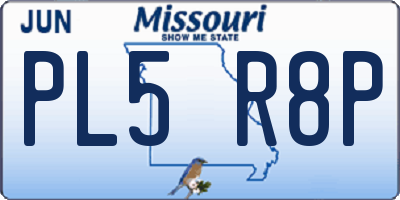 MO license plate PL5R8P