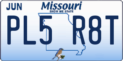 MO license plate PL5R8T