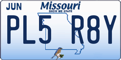 MO license plate PL5R8Y
