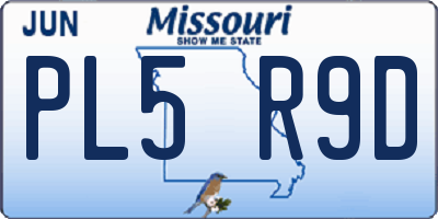 MO license plate PL5R9D