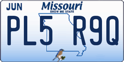 MO license plate PL5R9Q