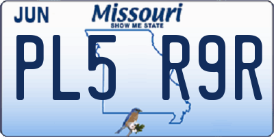 MO license plate PL5R9R