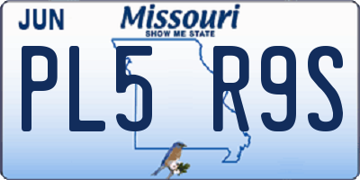MO license plate PL5R9S