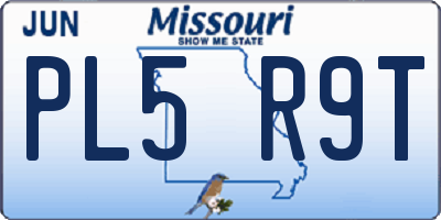 MO license plate PL5R9T