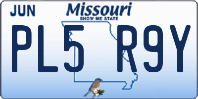 MO license plate PL5R9Y
