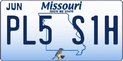 MO license plate PL5S1H