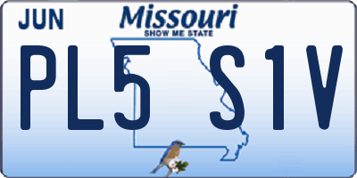 MO license plate PL5S1V