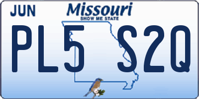 MO license plate PL5S2Q