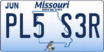 MO license plate PL5S3R
