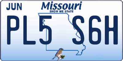 MO license plate PL5S6H
