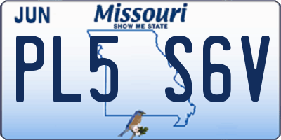 MO license plate PL5S6V