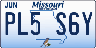 MO license plate PL5S6Y