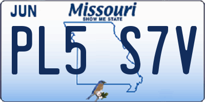 MO license plate PL5S7V