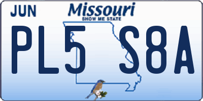 MO license plate PL5S8A