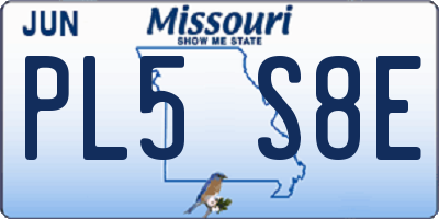 MO license plate PL5S8E