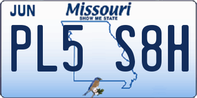 MO license plate PL5S8H