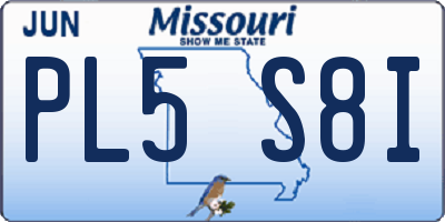 MO license plate PL5S8I