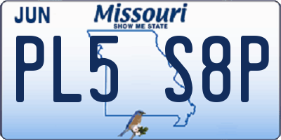 MO license plate PL5S8P