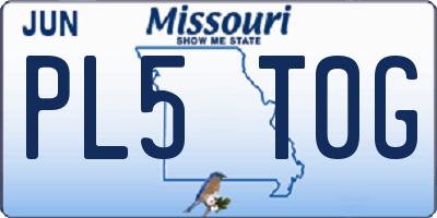 MO license plate PL5T0G