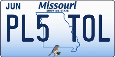 MO license plate PL5T0L
