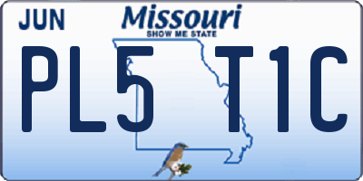 MO license plate PL5T1C