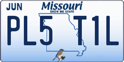 MO license plate PL5T1L