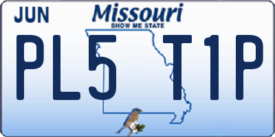 MO license plate PL5T1P