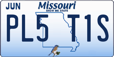 MO license plate PL5T1S